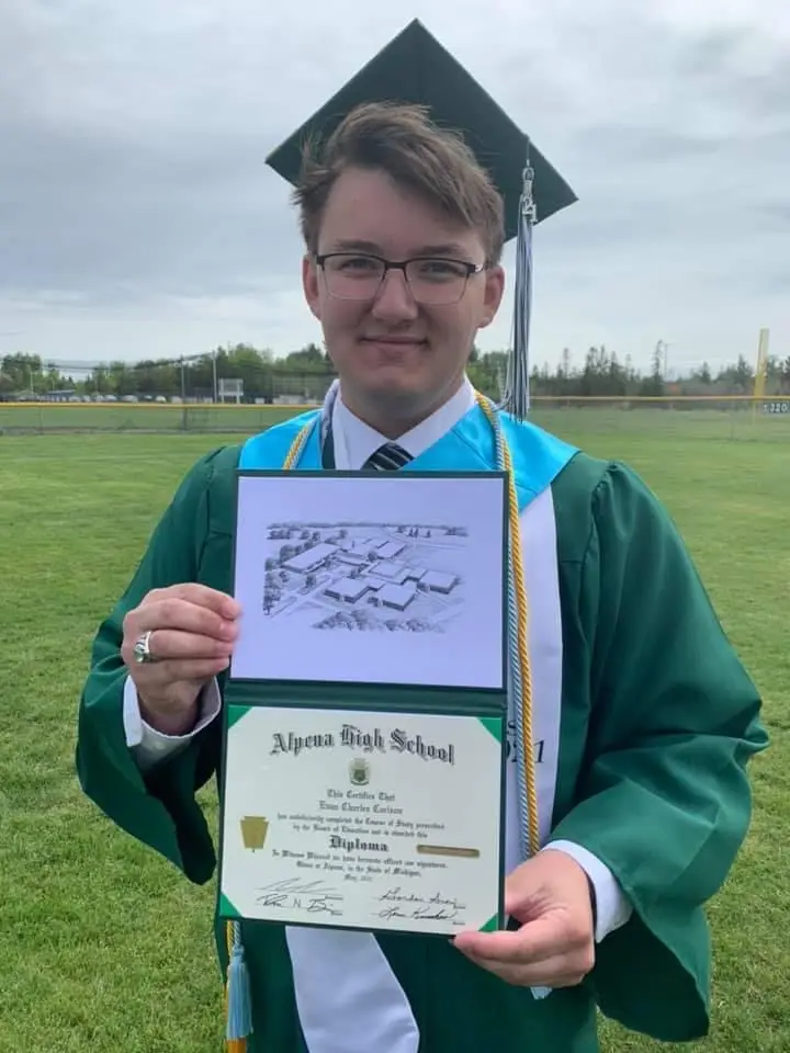 Evan Carlson Bio Picture from Graduation